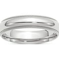 thumbnail image 1 of 10K White Gold 10Kw 5mm Milgrain Comfort Fit Band Size 11.5 Made In United States 1wmc050-11.5, 1 of 5