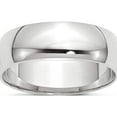 thumbnail image 1 of 10K White Gold 10Kw 6mm Ltw Half Round Band Size 6.5 Made In United States 1whrl060-6.5, 1 of 5
