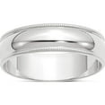 thumbnail image 1 of 10K White Gold 10Kw 6mm Ltw Milgrain Half Round Band Size 5.5 Made In United States 1wml060-5.5, 1 of 5