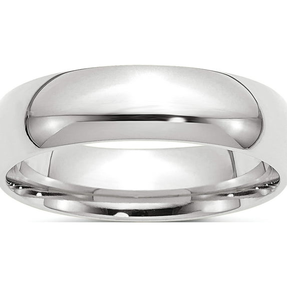 10K White Gold 10Kw 6mm Standard Comfort Fit Band Size 5.5 Made In United States 1wcf060-5.5