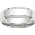 thumbnail image 1 of 10K White Gold 10Kw 7mm Bevel Edge Comfort Fit Band Size 7.5 Made In United States 1wbec070-7.5, 1 of 5
