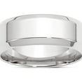 thumbnail image 1 of 10K White Gold 10Kw 8mm Bevel Edge Comfort Fit Band Size 8 Made In United States 1wbec080-8, 1 of 5
