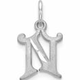thumbnail image 1 of 10K White Gold 10Kw Diamond-Cut Initial N Charm (17 X 10) Made In United States -Jewelry By Sweet Pea, 1 of 5