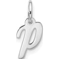 thumbnail image 1 of 10K White Gold 10Kw Small Script Initial P Charm (Width 6.3) (Length 17.25) - Jbsp, 1 of 5