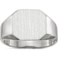 thumbnail image 1 of 10K White Gold 11.0X10.5Mm Closed Back Men's Signet Ringsize 10 (Width 3 To 11) - Jbsp, 1 of 5