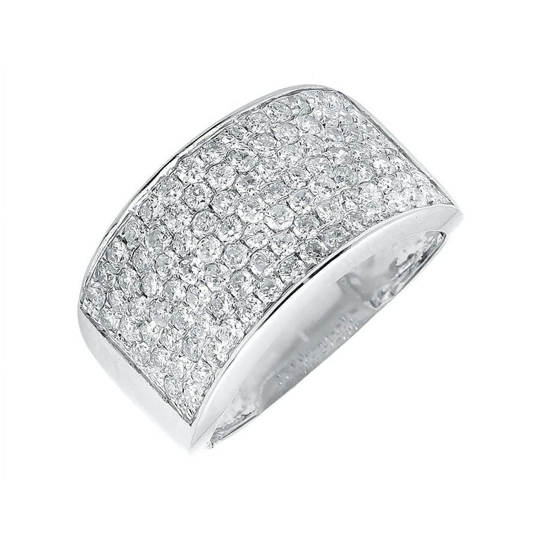 MEN'S BAND 1.50CT ROUND DIAMOND 10K WHITE GOLD MEN'S BAND 1.50CT ROUND DIAMOND 10K WHITE GOLD