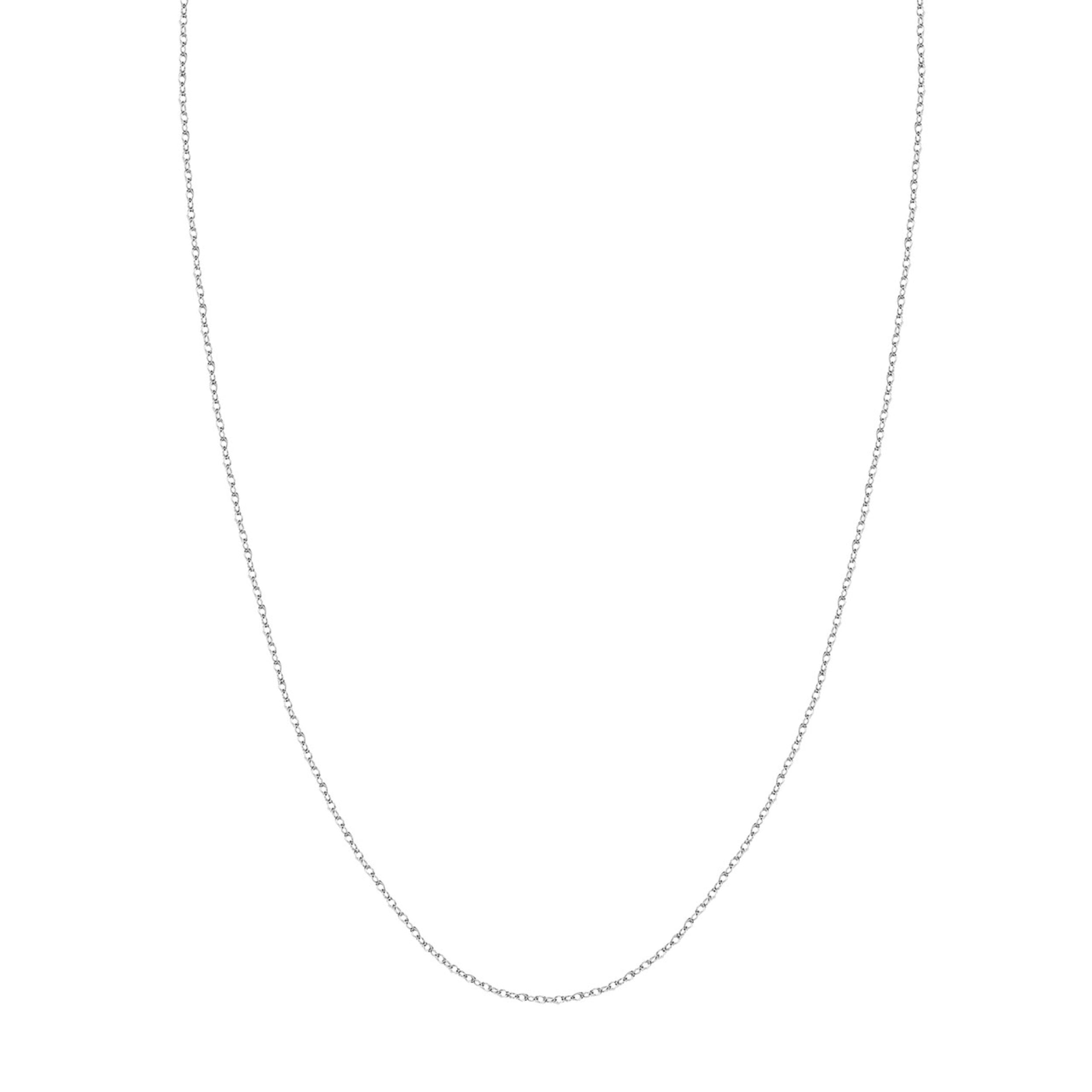 10K White Gold 16" 1.20mm Replacement Rope Chain Necklace w/ 5.5mm Spring Ring - Women