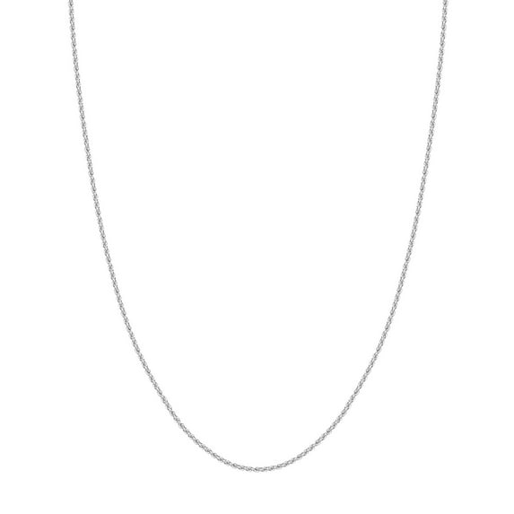 10K White Gold 18" 2.00mm Hollow Rope Chain Necklace w/ Lobster Lock - Women