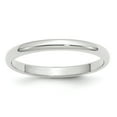 thumbnail image 1 of 10K White Gold 2.5mm Half Round Band Ring Size 7.5, 1 of 7