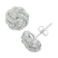 thumbnail image 1 of 10K White Gold .33 tcw diamond love knot earrings, 1 of 1