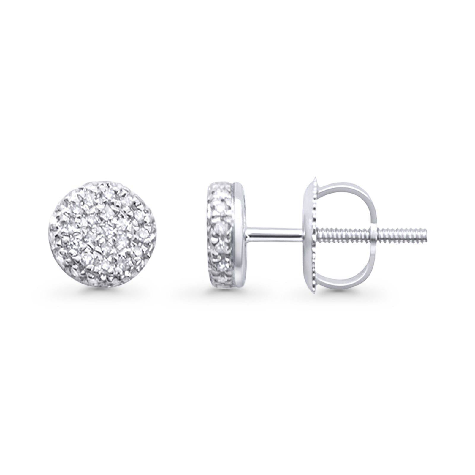 18kt white gold DB Classic mircopave diamond hoop earrings