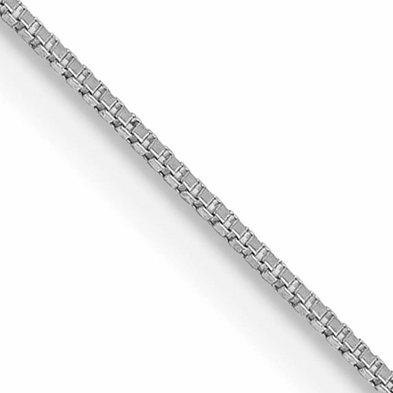 10K White Gold .5mm Box Chain (18 X 0.5) Made In South Africa 10kwb040-18