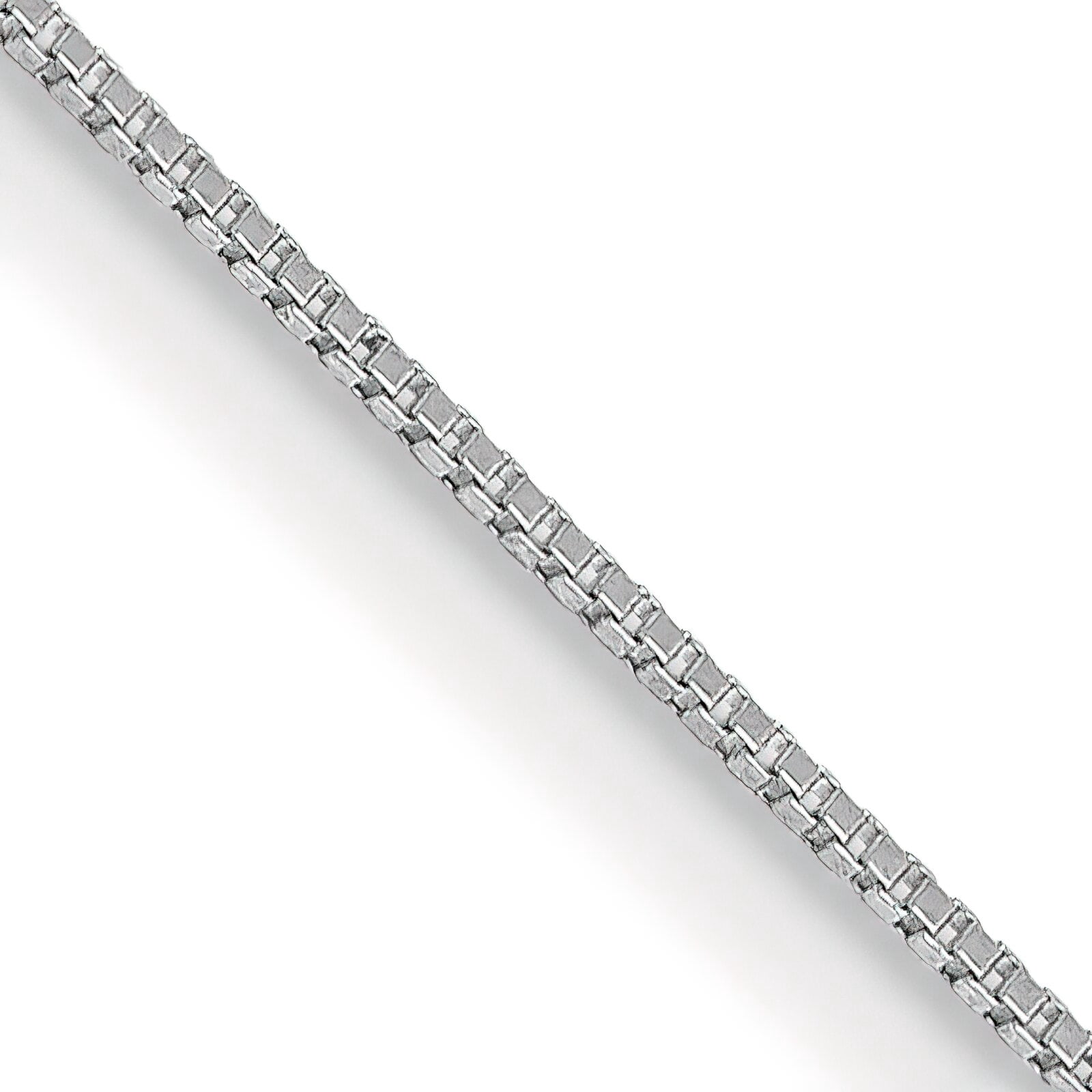 10K White Gold .5mm Box Chain Necklace Jewelry 20"