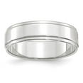 thumbnail image 1 of 10K White Gold 6 mm Flat with Step Edge Band, Size 12.5, 1 of 1