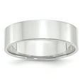 thumbnail image 1 of 10K White Gold 6mm Light Weight Flat Band Ring Size 4, 1 of 7