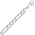 thumbnail image 1 of 10K White Gold 7.3 Figaro Chain in 8 inch, 8.5 inch, 30 inch, 22 inch, & 24 inch, 1 of 1