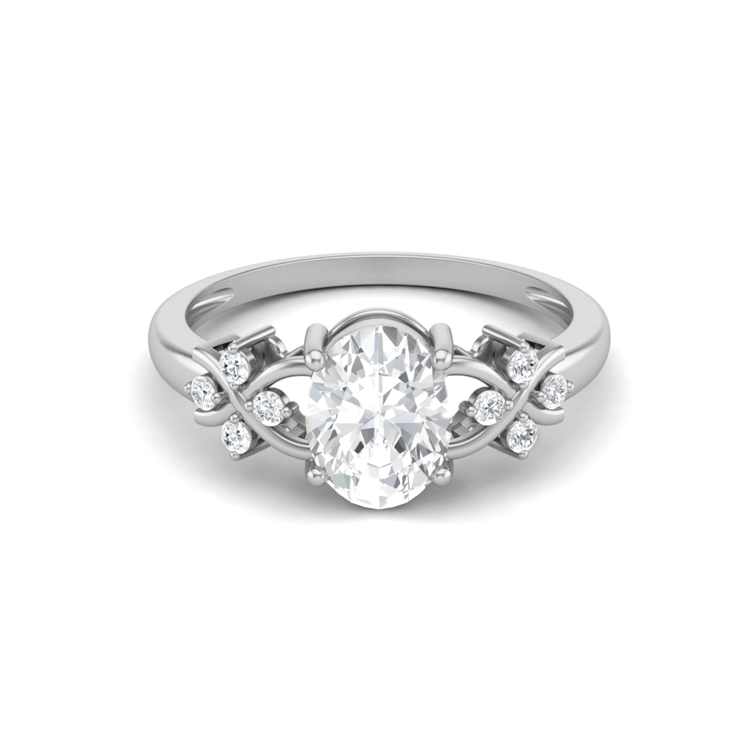 8x6 oval deals moissanite