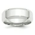 thumbnail image 1 of 10K White Gold 8mm Bevel Edge Comfort Fit Band Ring Size 13.5, 1 of 7