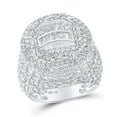 thumbnail image 1 of 10K White Gold Baguette Diamond Cluster Ring 5.25cttw, 1 of 1