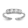 thumbnail image 1 of 10K White Gold CZ Toe Ring, 1 of 4