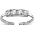 thumbnail image 1 of 10K White Gold Cz Toe Ring (Width 1) - Jbsp, 1 of 5
