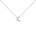 thumbnail image 1 of 10K White Gold Diamond Accented Crescent Moon Shaped 18 in. Pendant Necklace, H-I Color - I1-I2 Clarity, 1 of 1