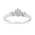 thumbnail image 1 of 10K White Gold Diamond Cluster Ring, 1 of 6