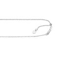 thumbnail image 1 of 10K White Gold Diamond Cut Textured Adjustable Solid Diamond Cut Textured Rope Chain with Lobster Clasp, 1 of 1