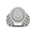 thumbnail image 1 of 10K White Gold Diamond Halo Ring (2 cttw, I-J Color, I2-I3 Clarity), Size 5, 1 of 5