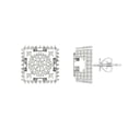 thumbnail image 1 of 10K White Gold Diamond Halo Stud Earrings (1 1/2 cttw, I-J Color, I2-I3 Clarity), 1 of 4
