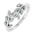thumbnail image 1 of 10K White Gold Diamond Nature Wedding Band (0.15 Carat) (Ring Size 7), 1 of 6