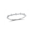 thumbnail image 1 of 10K White Gold Diamond Stackable Ring, Round Prong-Set Diamonds, 1/20 CTW – Delicate Size 7 Band for Women, 1 of 5
