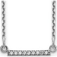 thumbnail image 1 of 10K White Gold Diamond Tiny Bar Necklace (Width 16) (Length 18) - Jbsp, 1 of 5