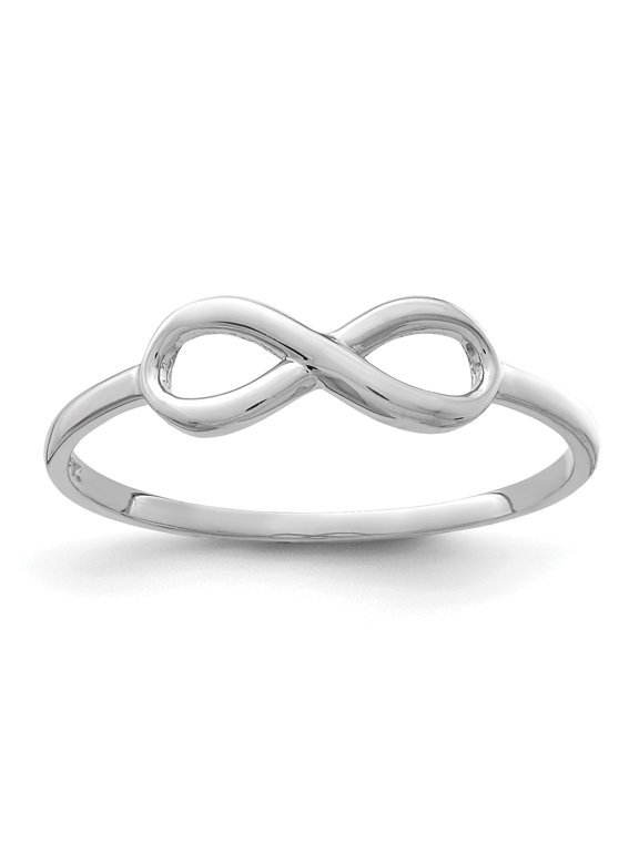 10K White Gold Infinity Ring