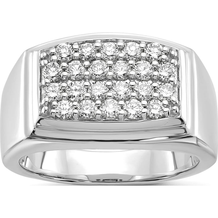 10K White Gold Lab Grown Diamond, SI1/SI2, G H I, Men's Ring 10K White Gold Lab Grown Diamond, SI1/SI2, G H I, Men's Ring