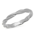 thumbnail image 1 of 10K White Gold Ladies Swirl Anniversary Wedding Band Stackable Ring, 1 of 1