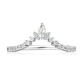thumbnail image 1 of 10K White Gold Marquise Moissanite V Shaped Wedding ring for Women, 1 of 1