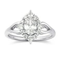 thumbnail image 1 of 10K White Gold Oval Moissanite Classic Engagement Ring for Women, 1 of 1