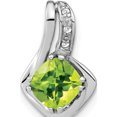 thumbnail image 1 of 10K White Gold Peridot And Diamond Pendantsize 7 (Width 10) (Length 15.9) - Jbsp, 1 of 5