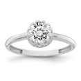 thumbnail image 1 of 10K White Gold Plated Tiara Collection Polished Cubic Zirconia Ring Size 7, 1 of 7