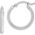 thumbnail image 1 of 10K White Gold Polished Hoop Earrings (Width 18.8) (Length 19.5) - Jbsp, 1 of 5