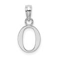 thumbnail image 1 of 10K White Gold Polished Block Initial O Charm 10K6423WO, 1 of 4