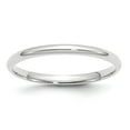 thumbnail image 1 of 10K White Gold Ring Band Wedding Comfort 2mm LTW Fit Size 7.5, 1 of 3