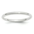thumbnail image 1 of 10K White Gold Ring Band Wedding Comfort 2mm Standard Fit Size 6, 1 of 4