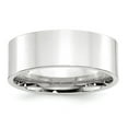 thumbnail image 1 of 10K White Gold Ring Band Wedding Comfort Flat 8mm Standard Fit Size 14, 1 of 3