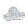 thumbnail image 1 of 10K White Gold Round Dia. Bridal Wedding Band Set 1ctw, Women's Size: 5-10, 1 of 4
