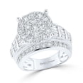 thumbnail image 1 of 10K White Gold Round Diamond Cluster Bridal Engagement Nicoles Dream Collection Ring - 3 CTTW, 1 of 1