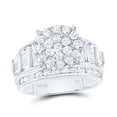 thumbnail image 1 of 10K White Gold Round Diamond Cluster Bridal Nicoles Dream Collection Ring 2cttw, 1 of 1