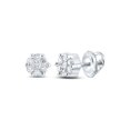 thumbnail image 1 of 10K White Gold Round Diamond Flower Cluster Nicoles Dream Collection Earrings - 0.16 CTTW, 1 of 1