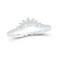 thumbnail image 1 of 10K White Gold Round Diamond Guard Enhancer Ring Wedding Band - 0.16 CTTW, 1 of 1